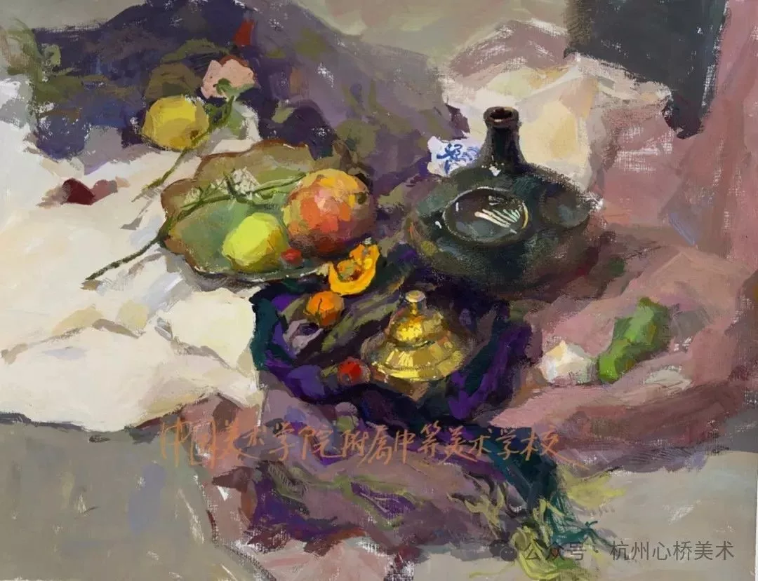 中国美术学院造型类色彩考题及范画;考中国美院得这样画- 杭州心桥画室