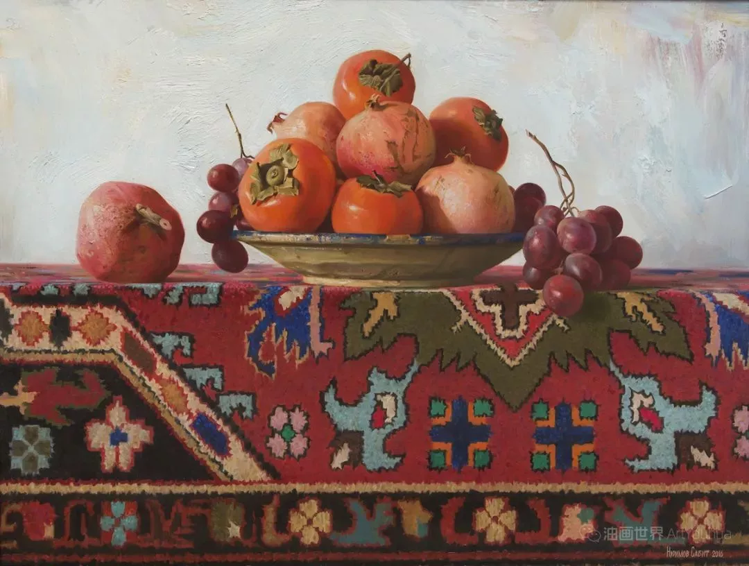 静物油画，Nurimov Sabit作品- 杭州心桥画室@中国美院美术培训