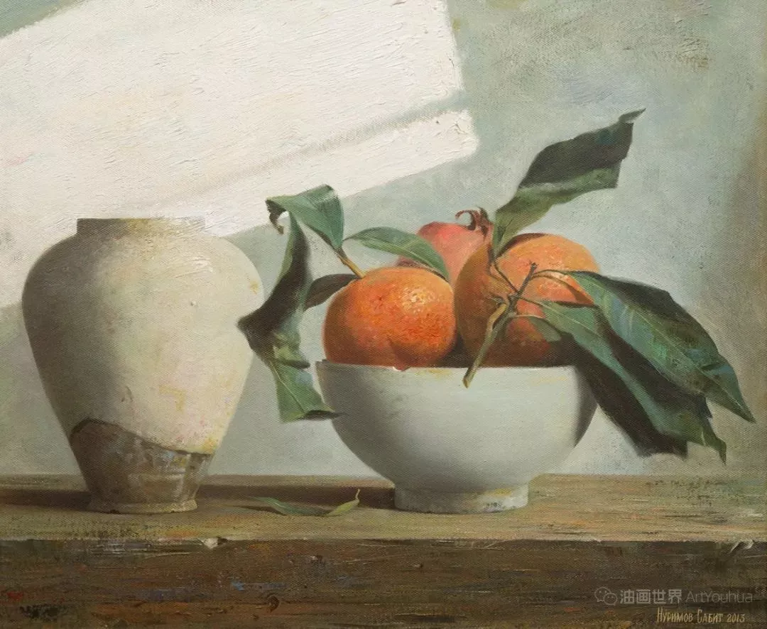 静物油画，Nurimov Sabit作品- 杭州心桥画室@中国美院美术培训